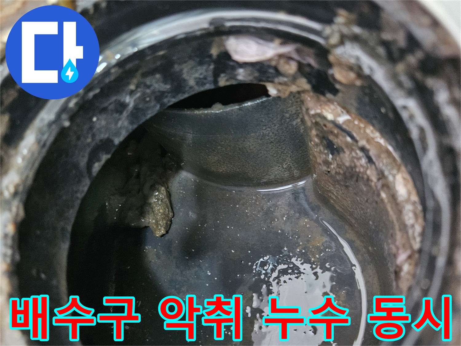 배수구 악취 - 누수와 함께 발생했다면 문제입니다