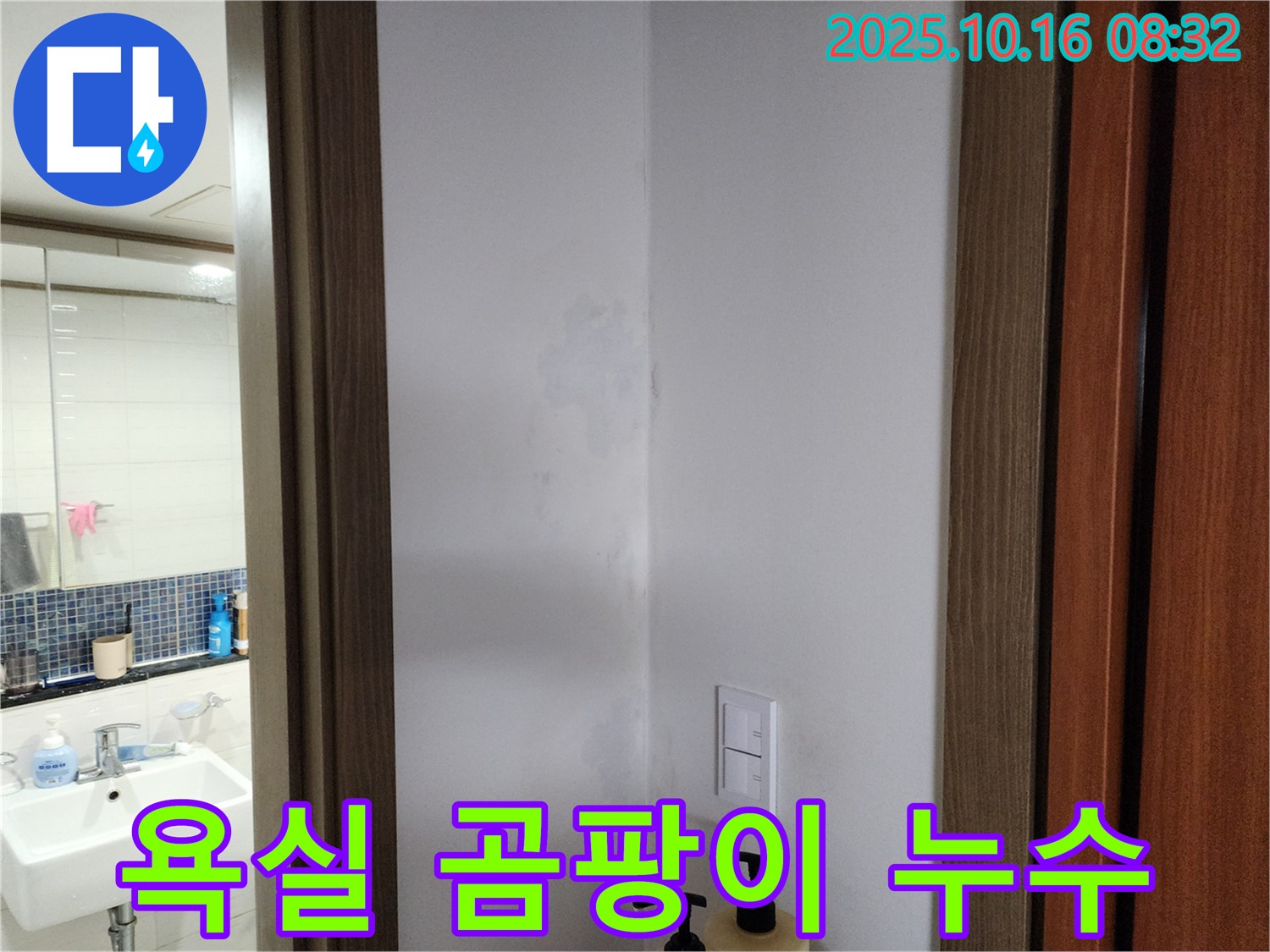 양주시 남면 욕실 곰팡이 - 누수 해결 우선 - 경신리 누수 전문가