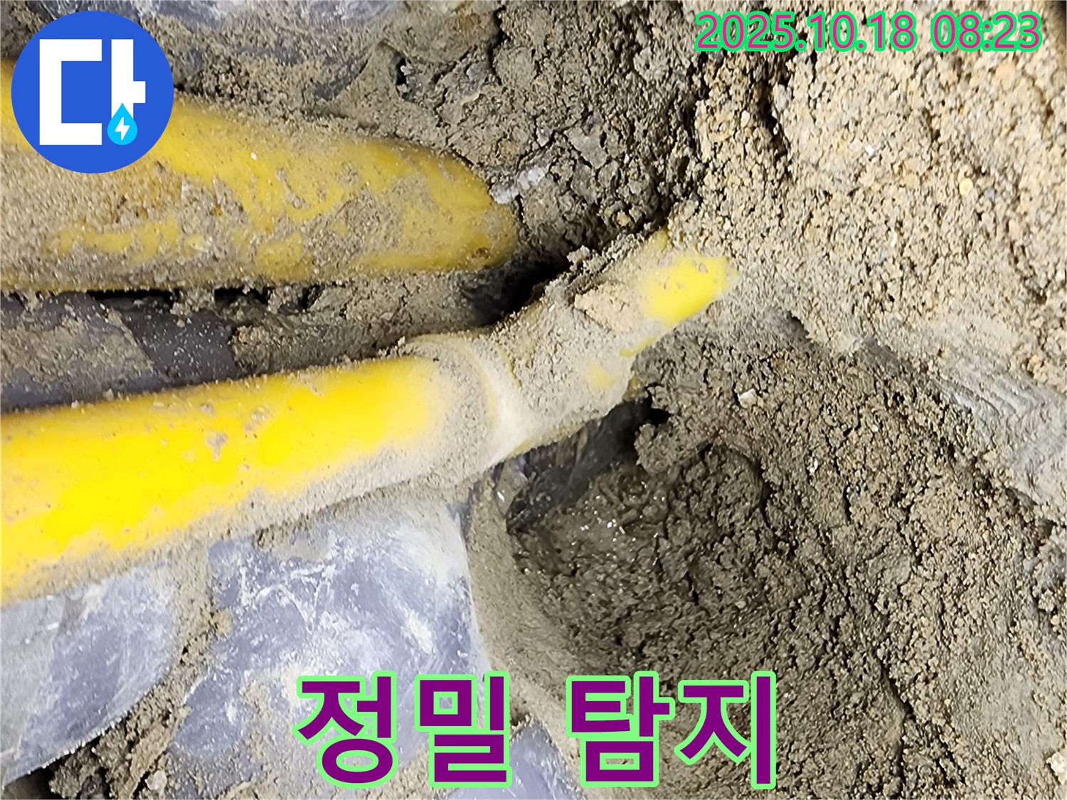 양주 장흥면 울대리 누수 - 가스 배관 주변 정밀 장비를 사용한 누수 탐지 과정
