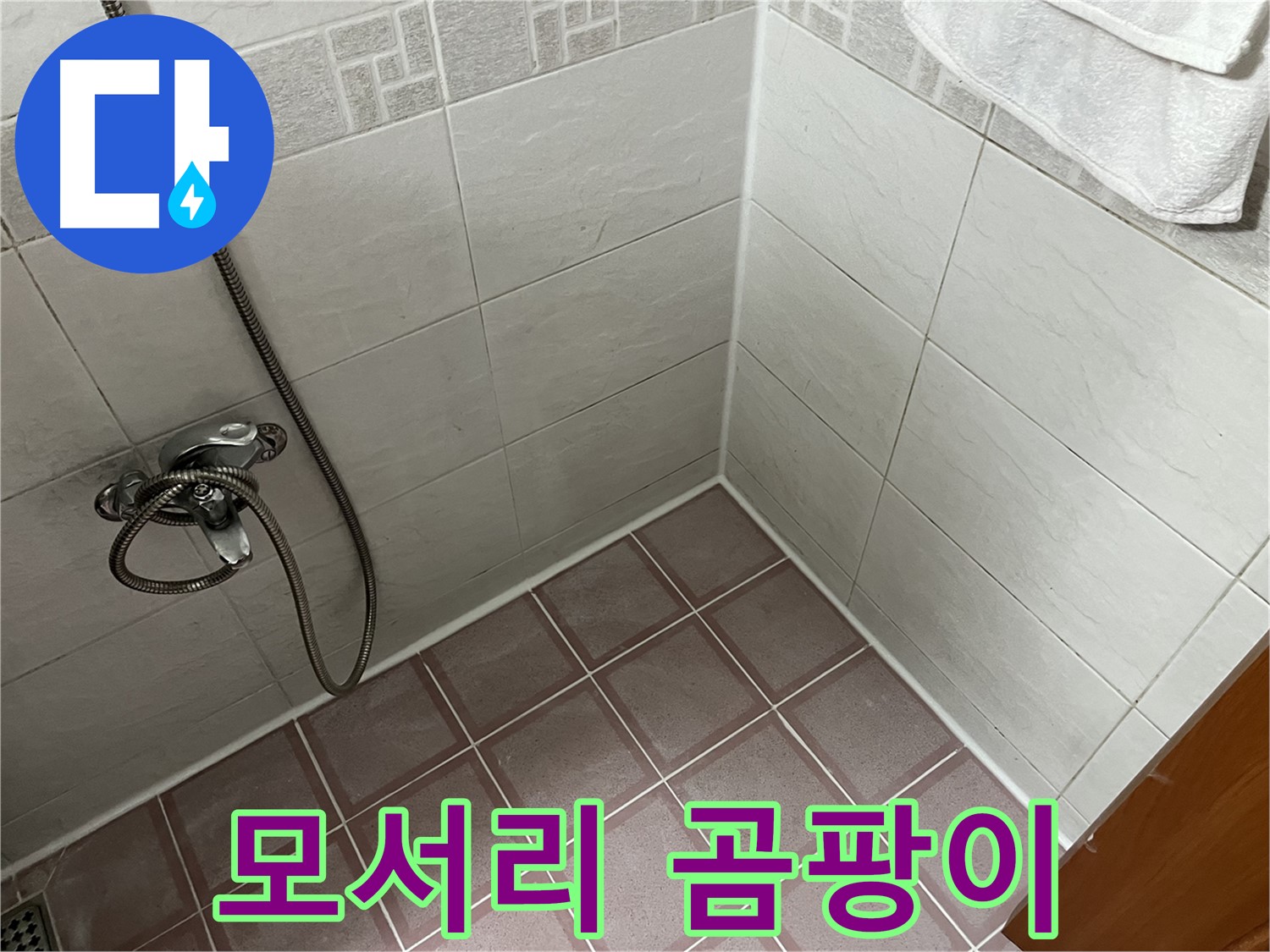욕실 모서리 누수 - 곰팡이 발생은 누수 신호