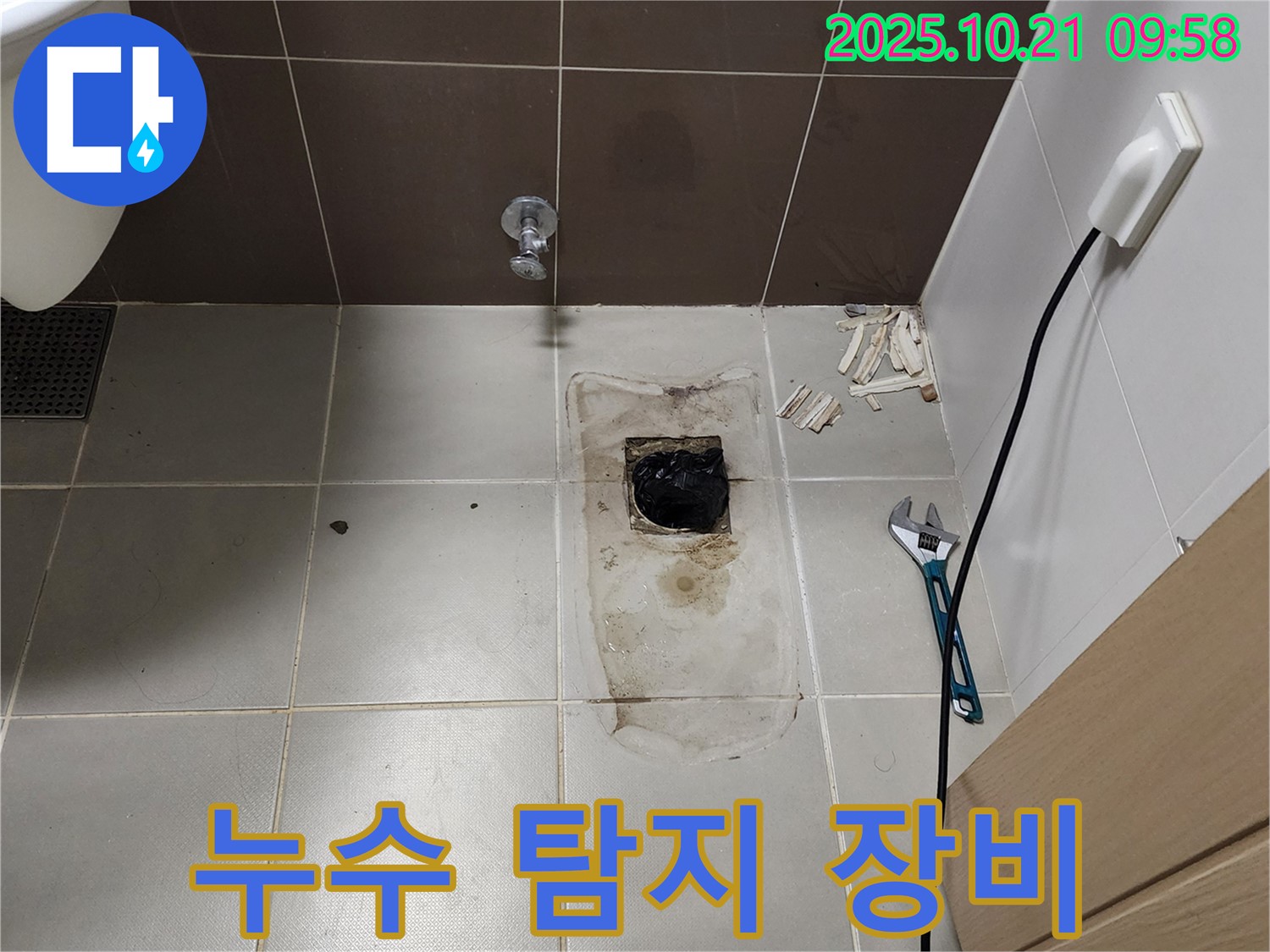 양주 장흥 - 변기 오수관 주변 누수 탐지를 위한 전문 장비 사용