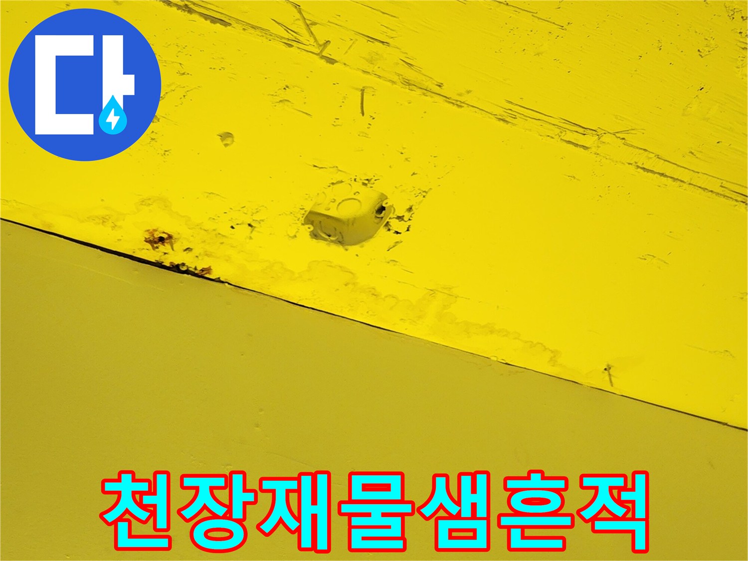 노란색-마감재-표면의-습기-및-오염-상태