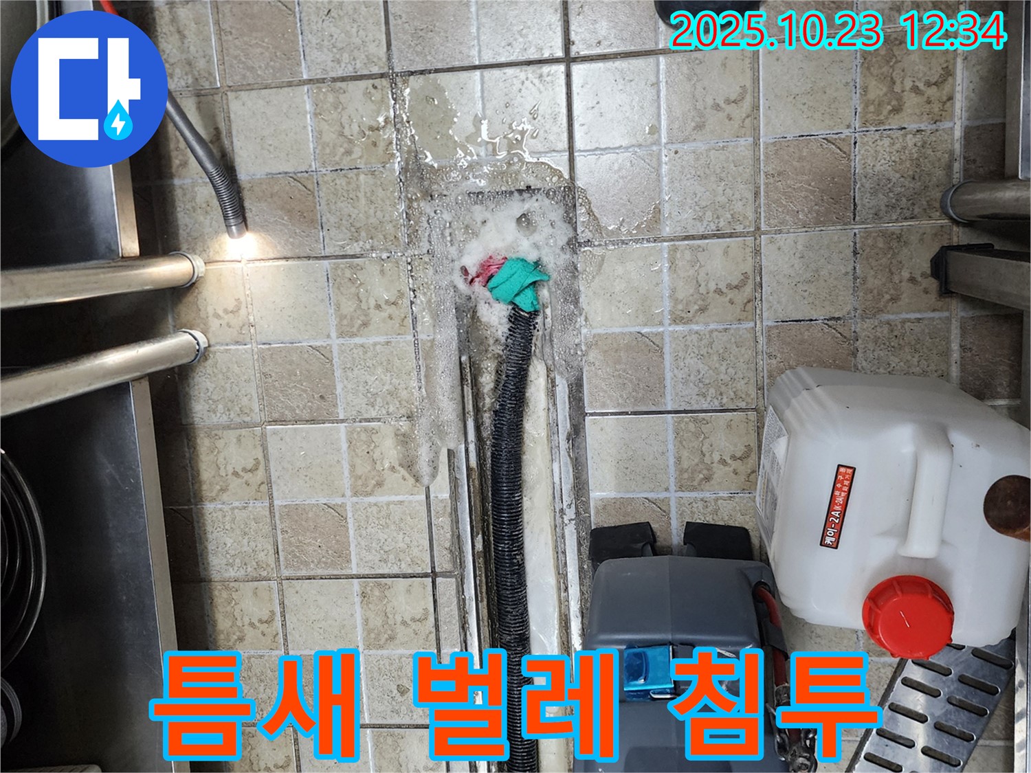 양주 은현면 하패리 식당 - 배수구 주변 틈새 발생 - 벌레 침투 경로 차단