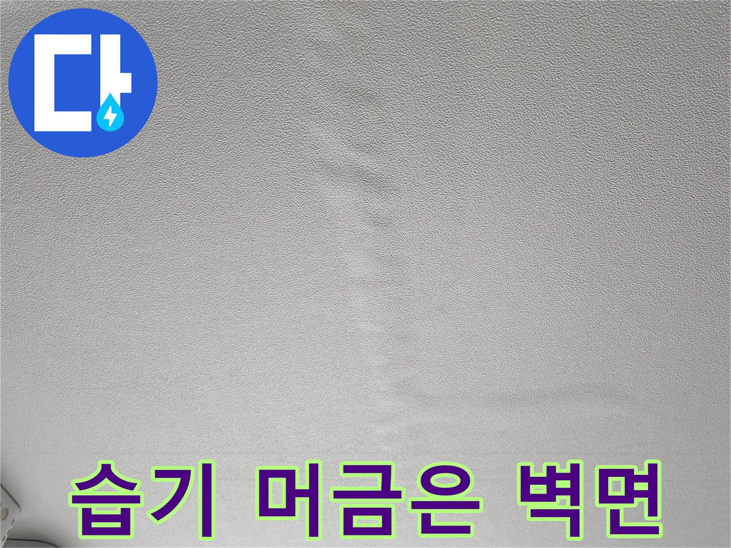 다용도실 벽면의 습기 및 젖음 현상 관찰