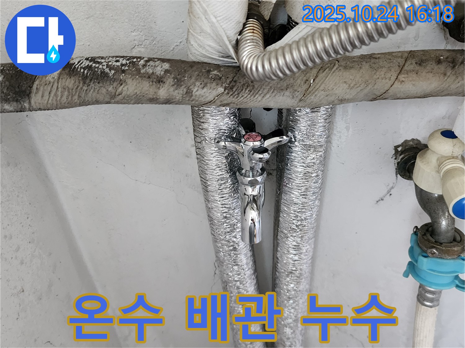 양주1동 세탁기 온수 배관 연결부 누수 - 신속하게 해결!