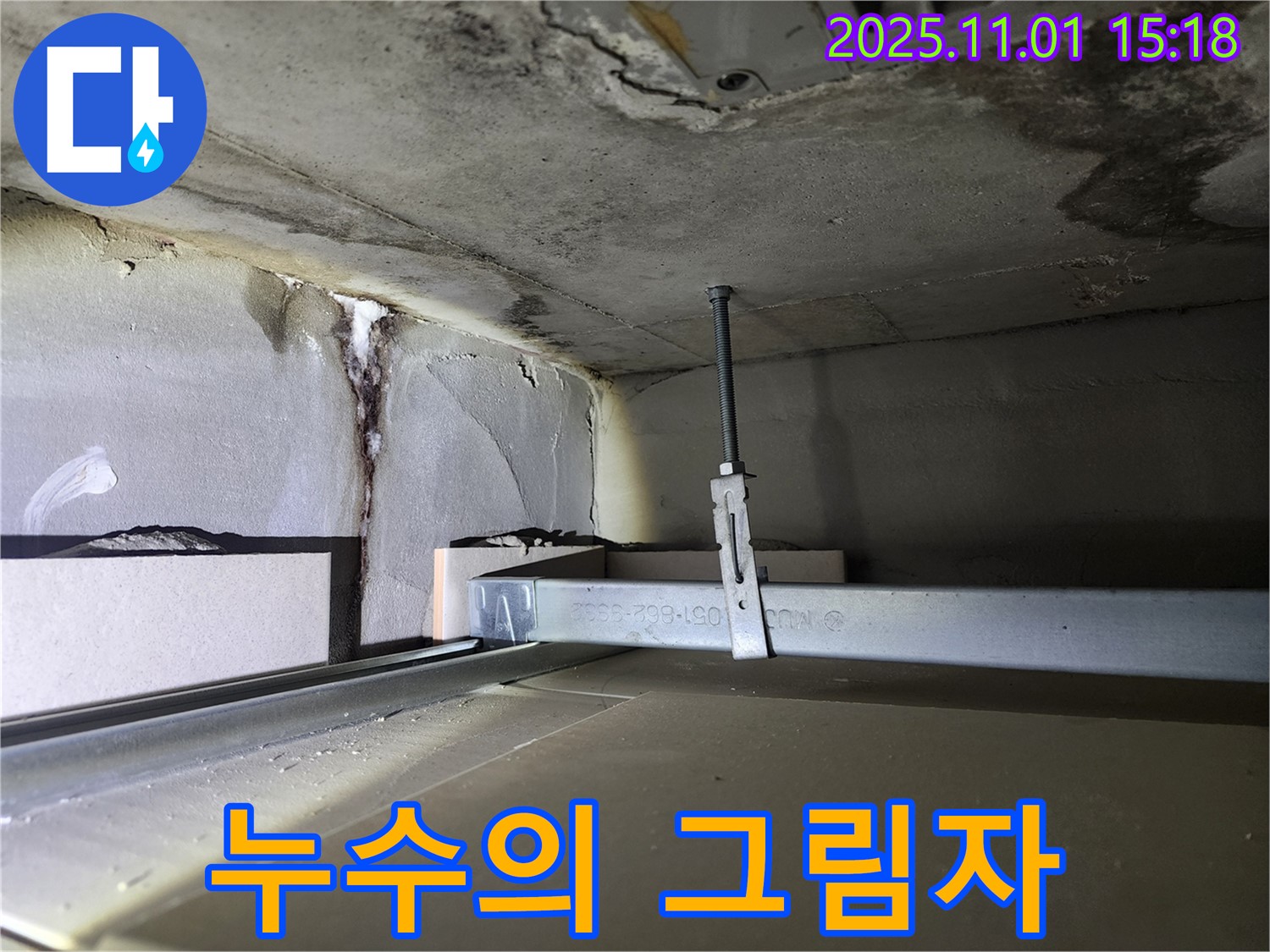 금호동 신금호파크자이 아파트 누수 - 천장 균열 속 숨겨진 누수의 그림자