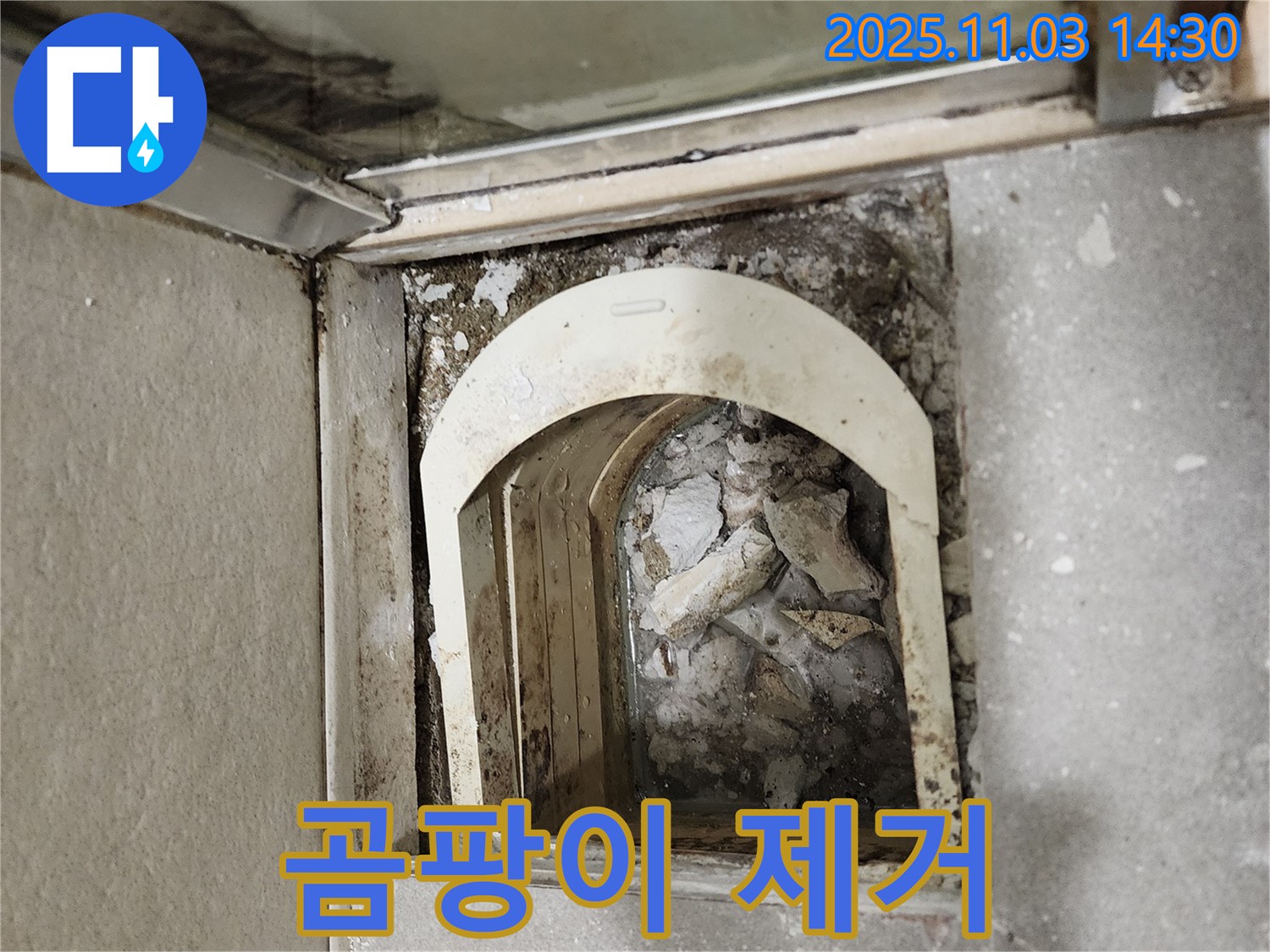 샤워부스 - 하단 곰팡이 제거 및 청소 작업