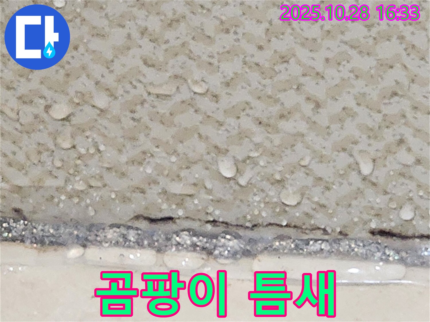 양주시 유양동 욕실 타일 틈새 곰팡이 - 코킹 재시공
