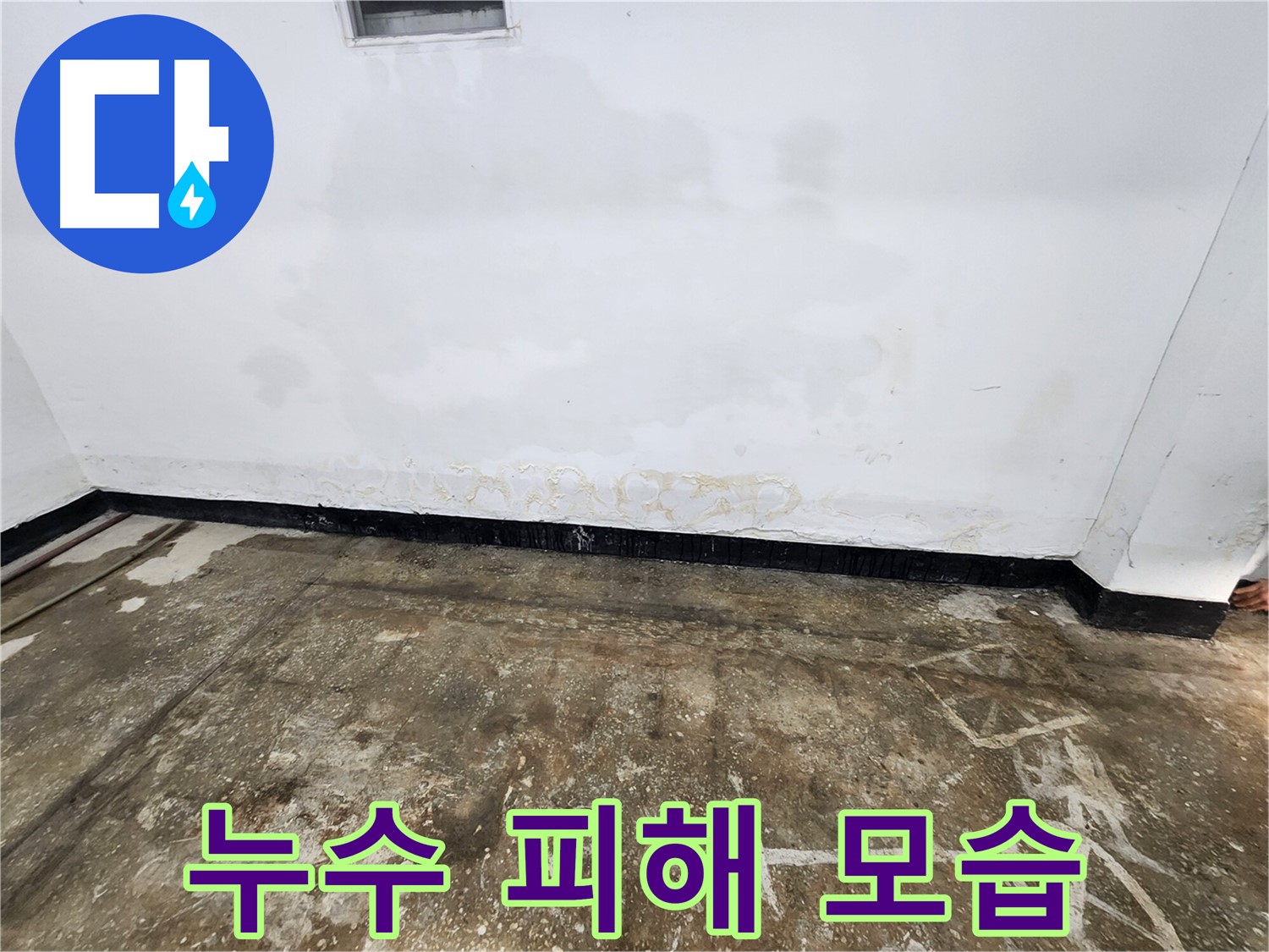 구로동 건물 누수 - 벽면 누수와 젖은 바닥