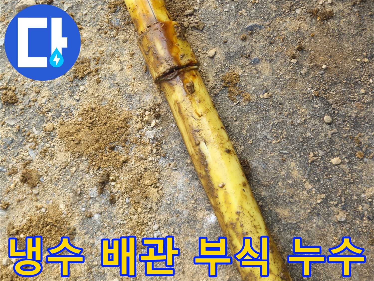 회정동 냉수 배관 연결 부위 부식 - 누수 차단