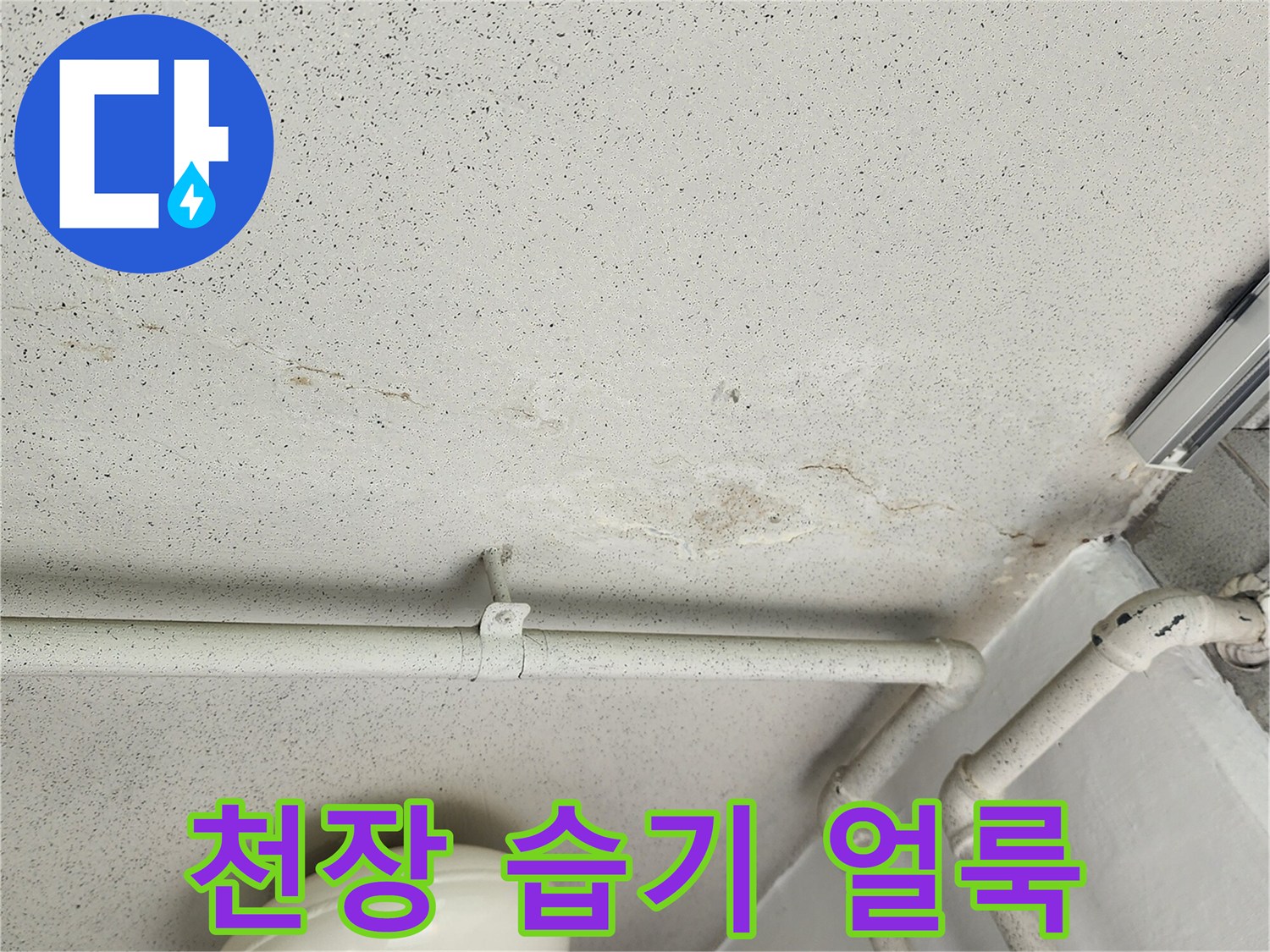 천장-도배지에-나타난-누수-유입-흔적과-얼룩