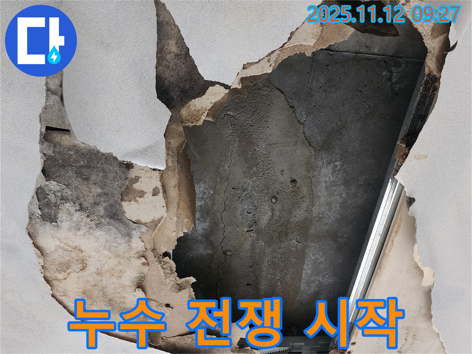 뜯겨진 천장 - 누수와의 전쟁을 선포합니다!