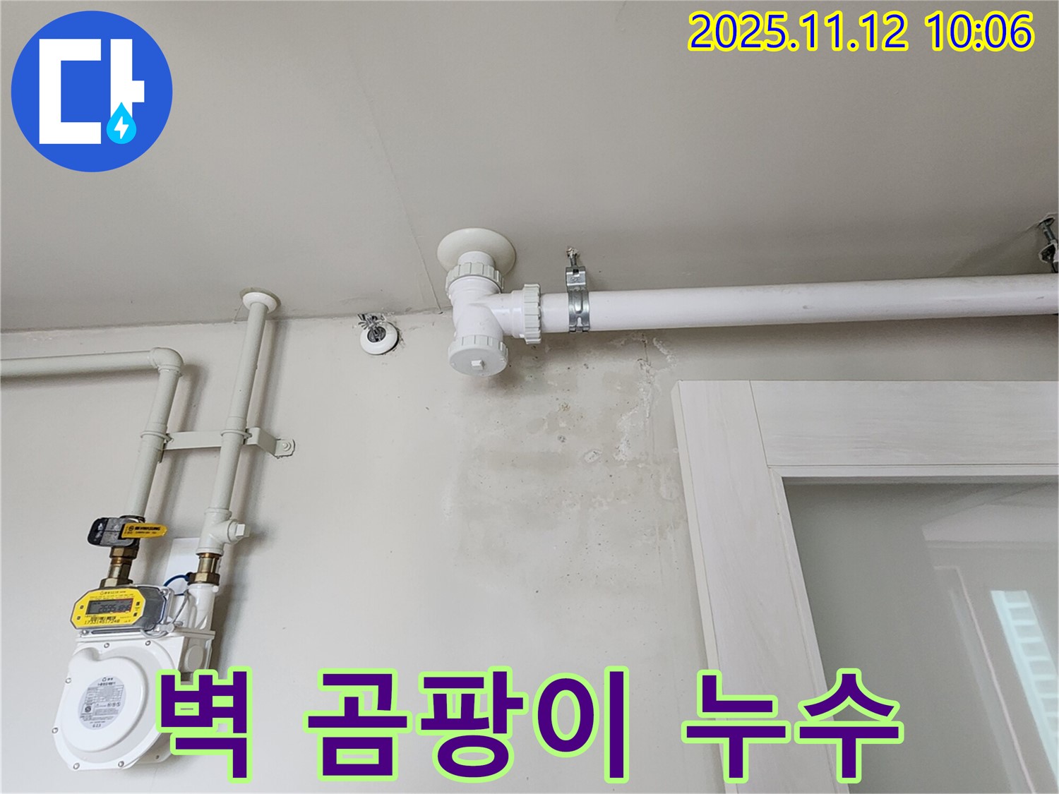 벽에 곰팡이 - 건강 위협! 누수 해결과 곰팡이 제거 동시 진행!
