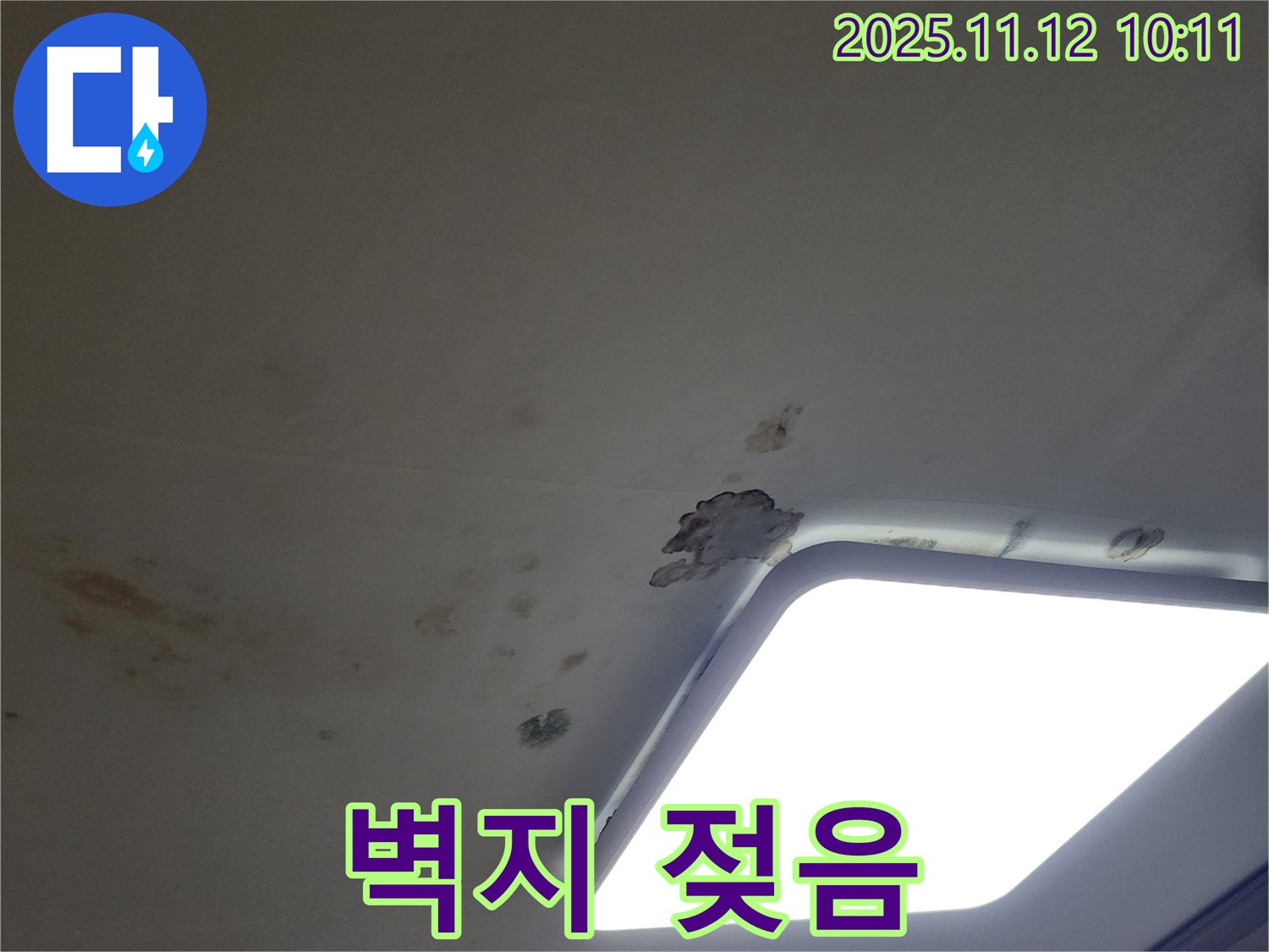 벽지 젖음 - 누수 징후