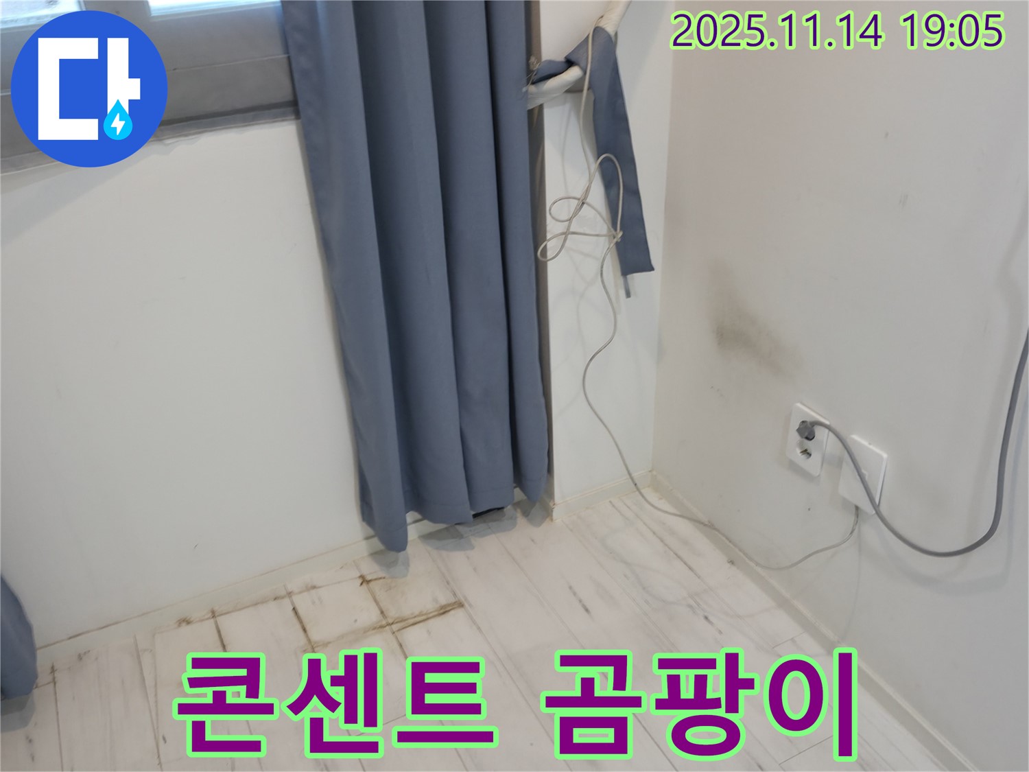 관악구 신림동 누수 - 벽 콘센트 주변 곰팡이 - 전기 안전 최우선 점검
