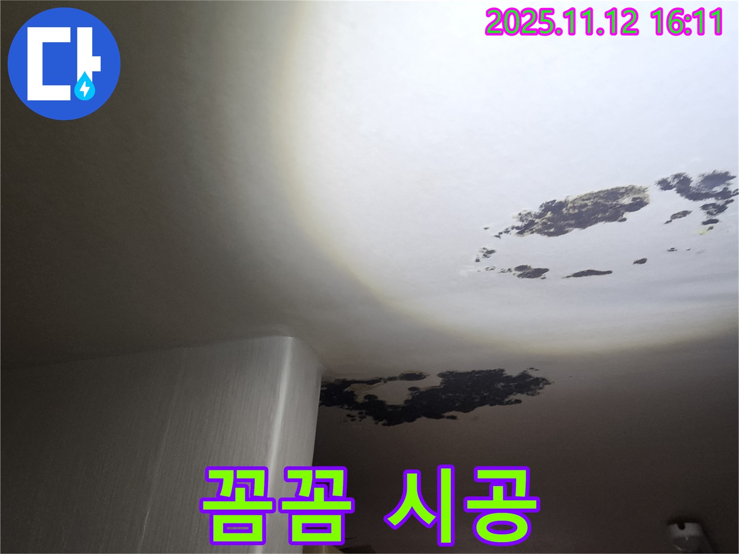 구읍리 누수 - 곰팡이 천장 누수, 포천 누수 명장의 꼼꼼 시공