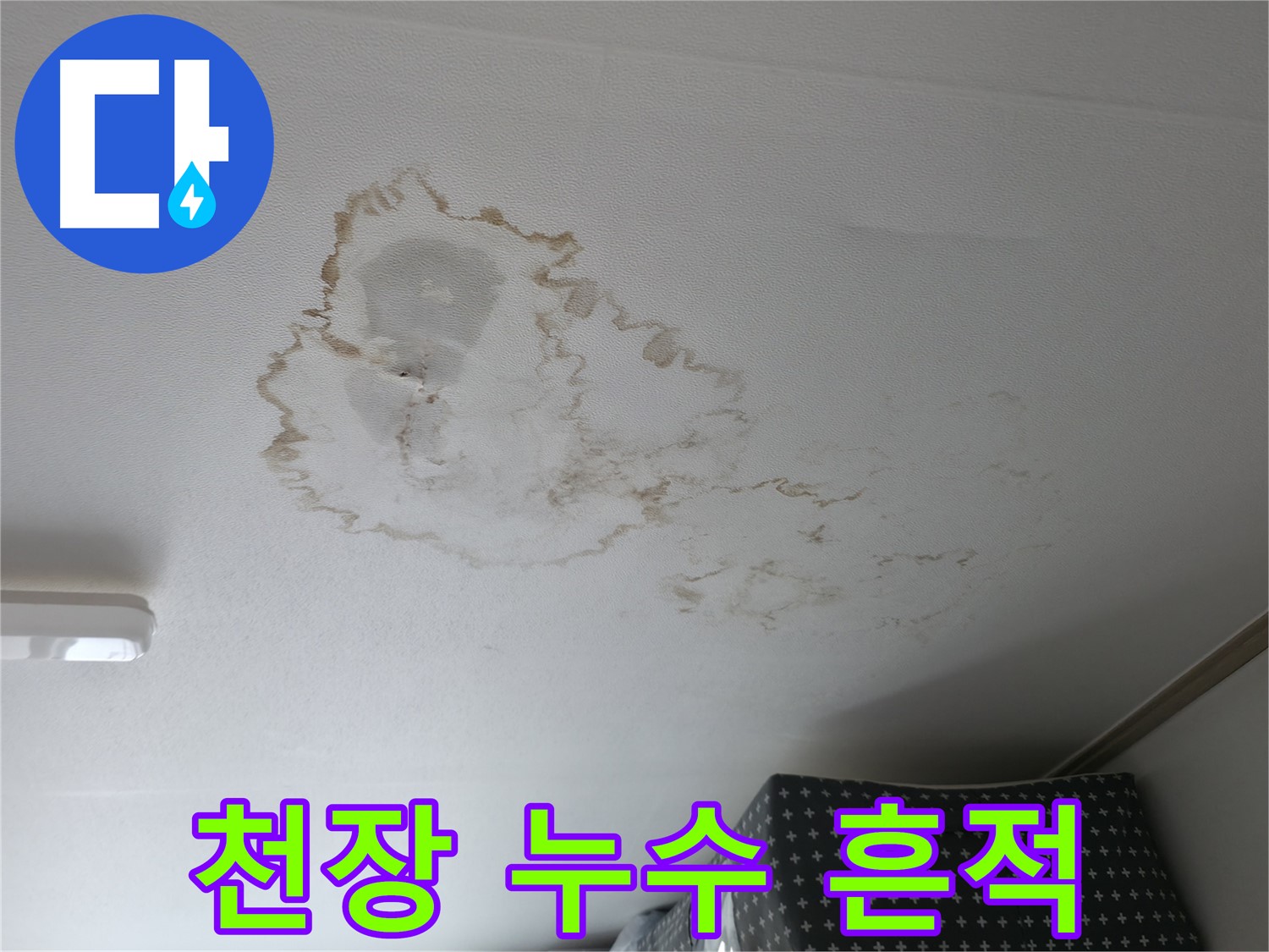 천장 누수 - 흔적 - 곰팡이
