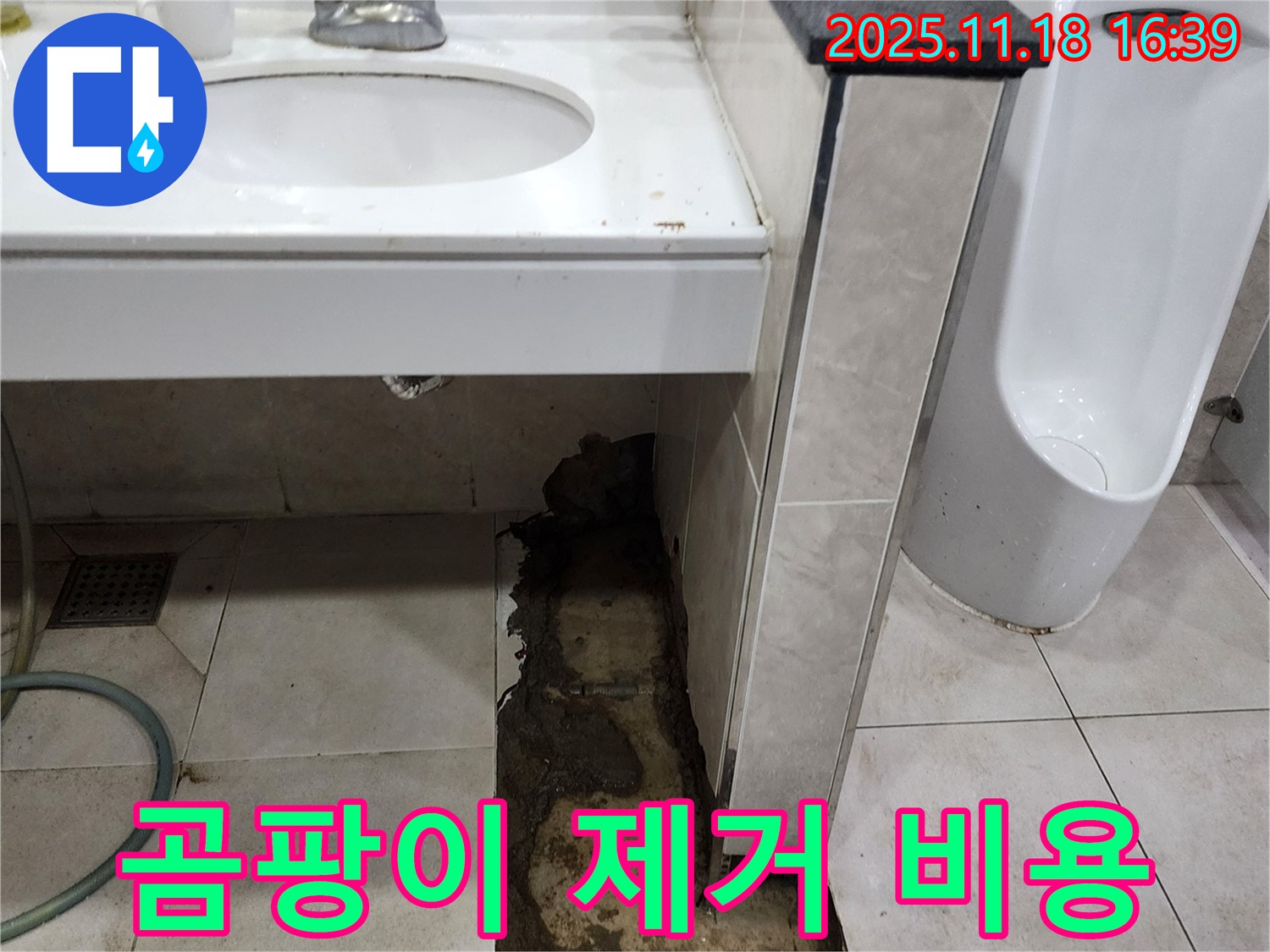 내촌면 소학리 세면대 누수 - 곰팡이 제거 비용 문의