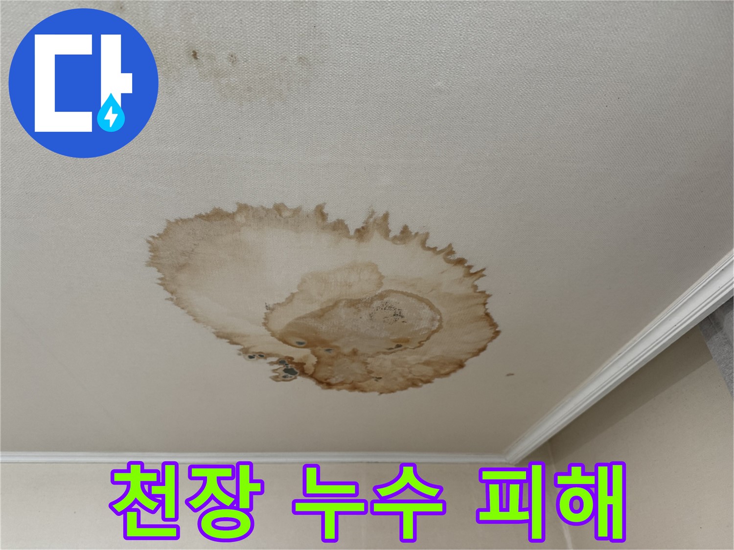 서대문구 세검정로 누수 - 누수로 인해 손상된 천장