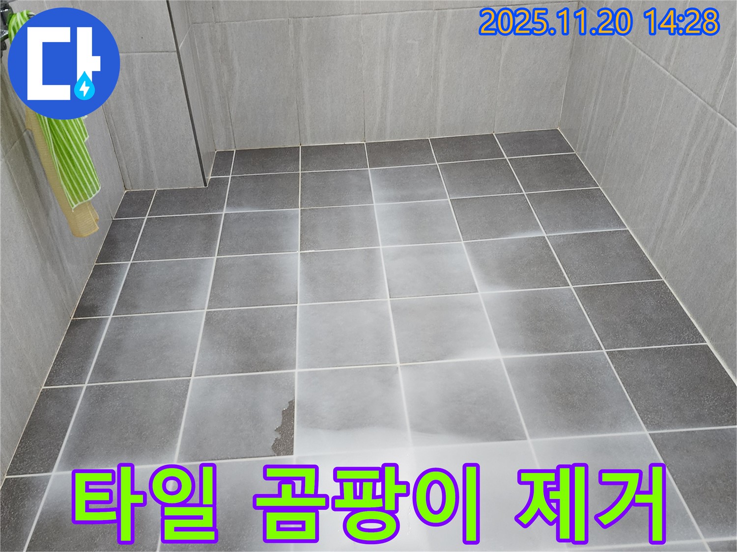 가산면 욕실 타일 틈새 곰팡이 - 곰팡이 제거와 누수 해결 한번에