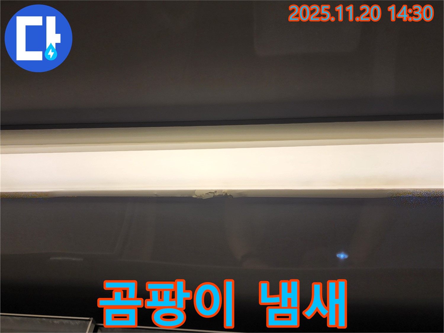 곰팡이 냄새 - 창문 상단 누수