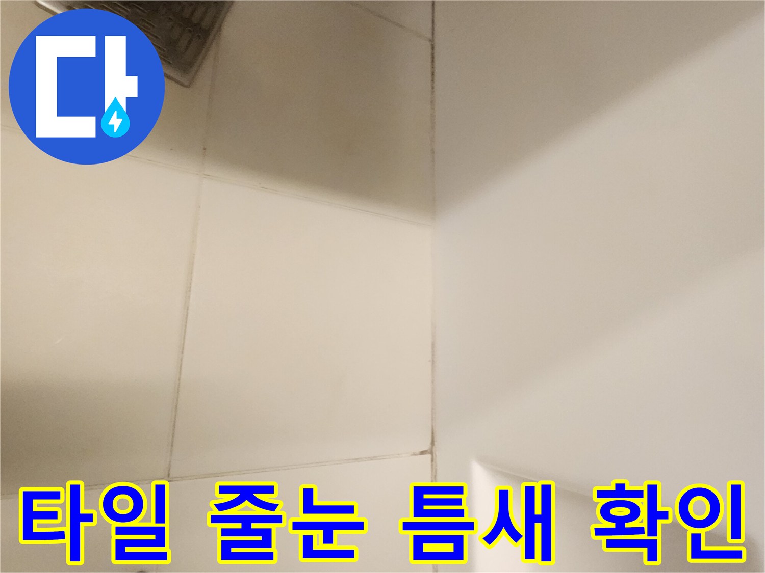 욕실-배수구-주변-타일-줄눈-상태-확인
