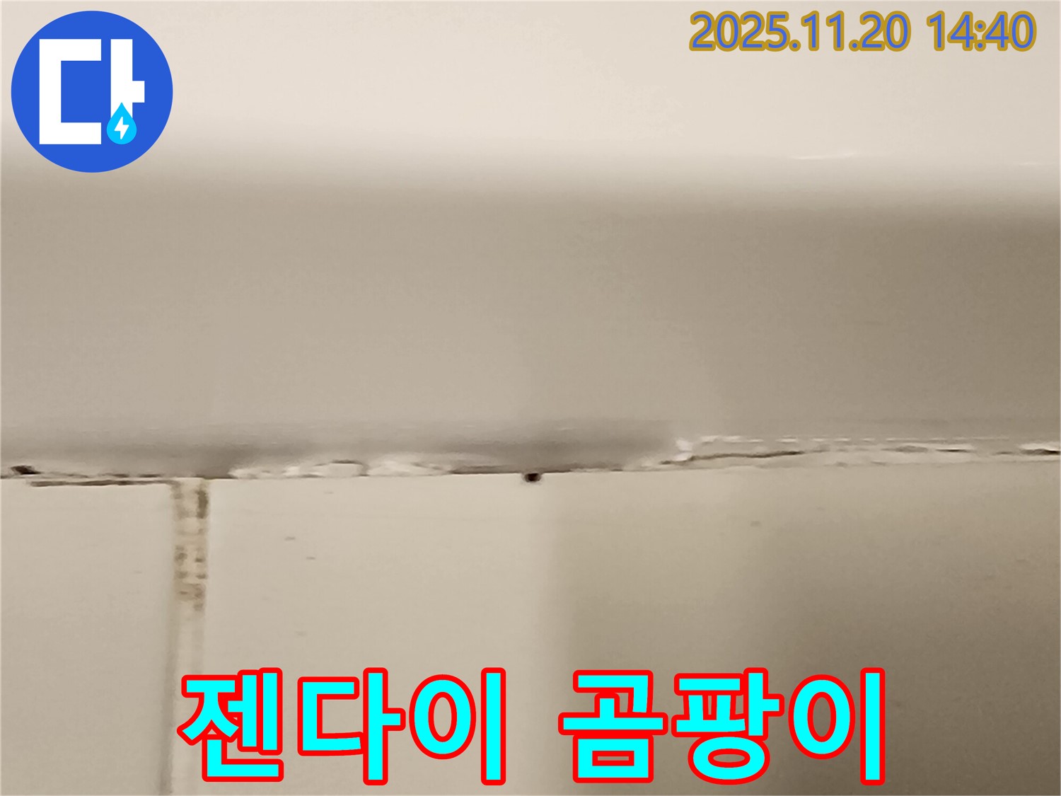 욕조 젠다이 연결부위 곰팡이 누수 - 곰팡이 제거 후 실리콘 재시공