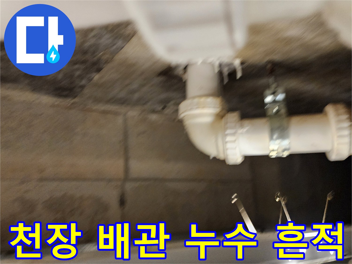 포천 가산면-배수 파이프 주변의 습기와 물샘 현상