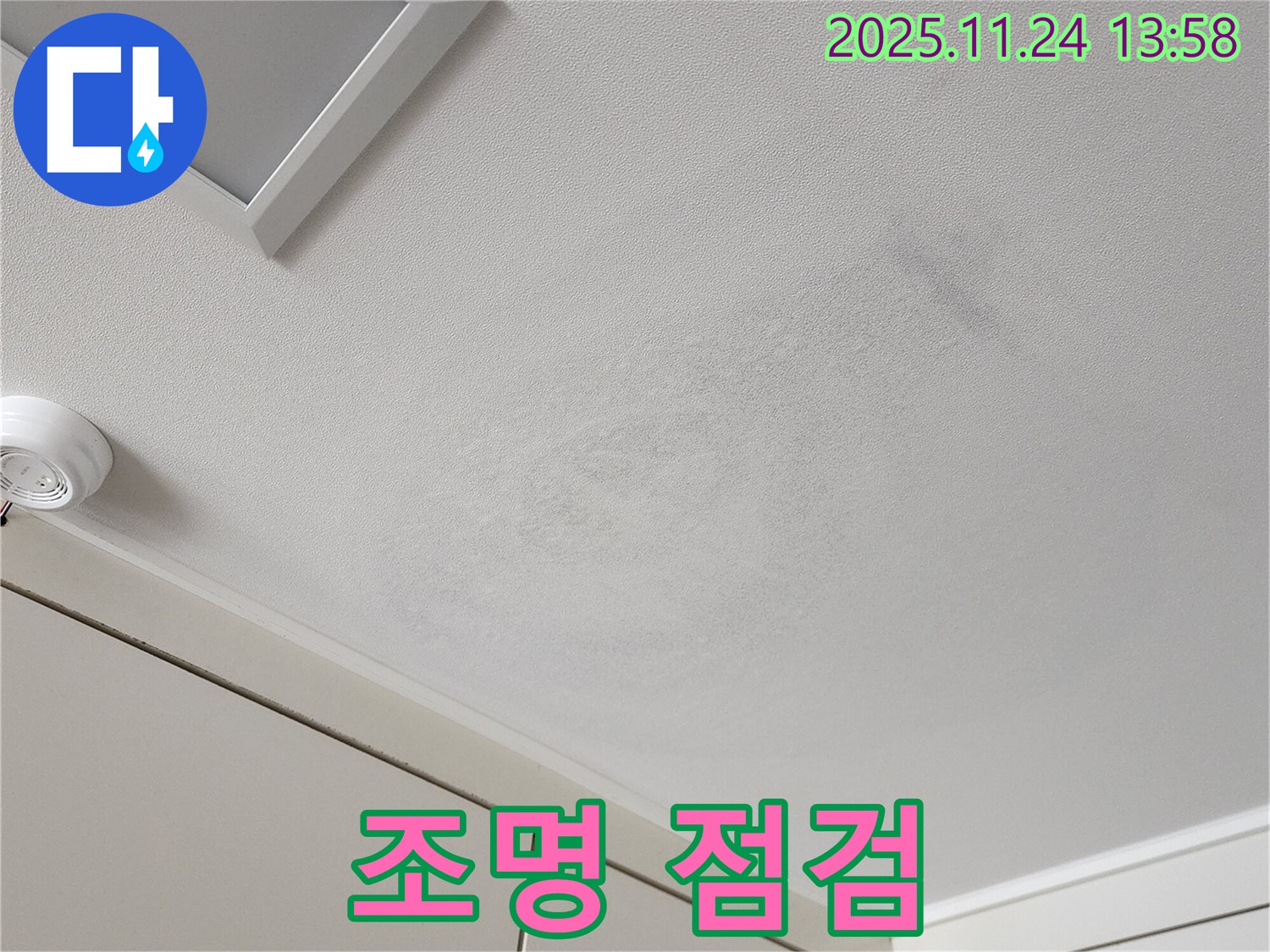 마전리 누수 - 젖은 천장과 주변 조명 상태 꼼꼼 점검
