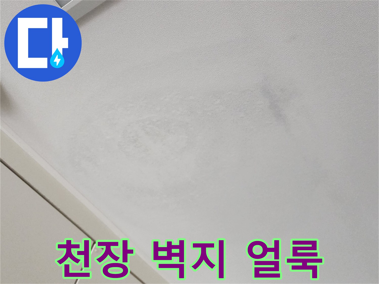 천장-벽면에-발생한-누수-변색-부위
