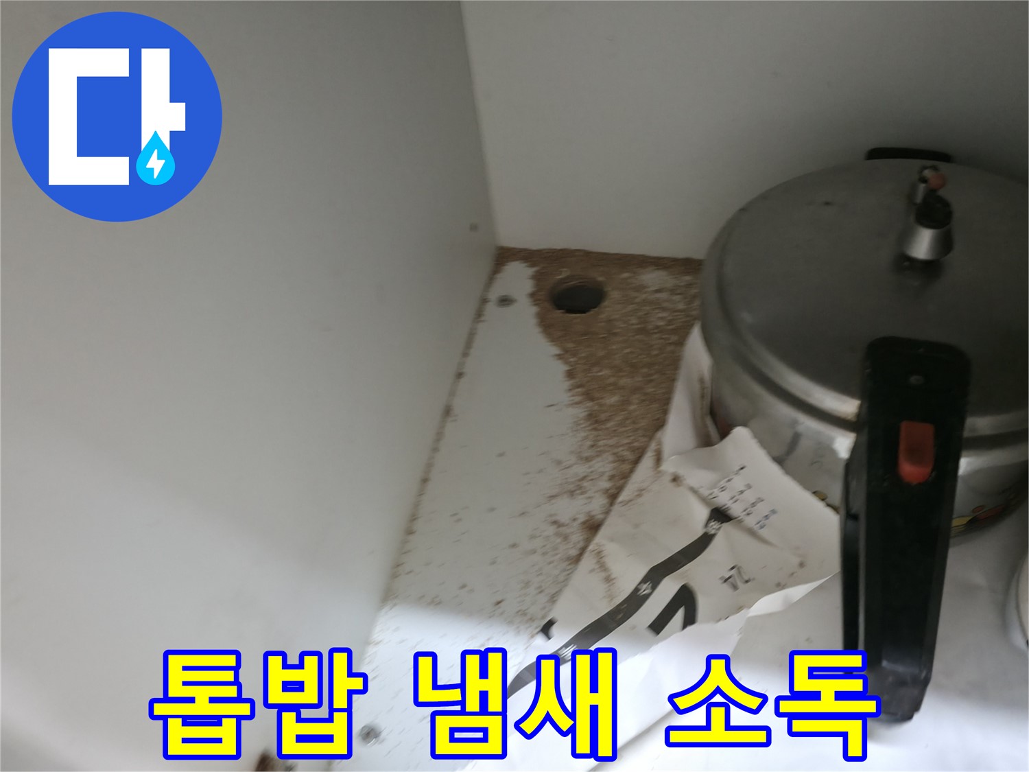 서초2동 싱크대 누수 - 톱밥, 썩은 냄새 완벽 살균 소독, 깨끗 해결