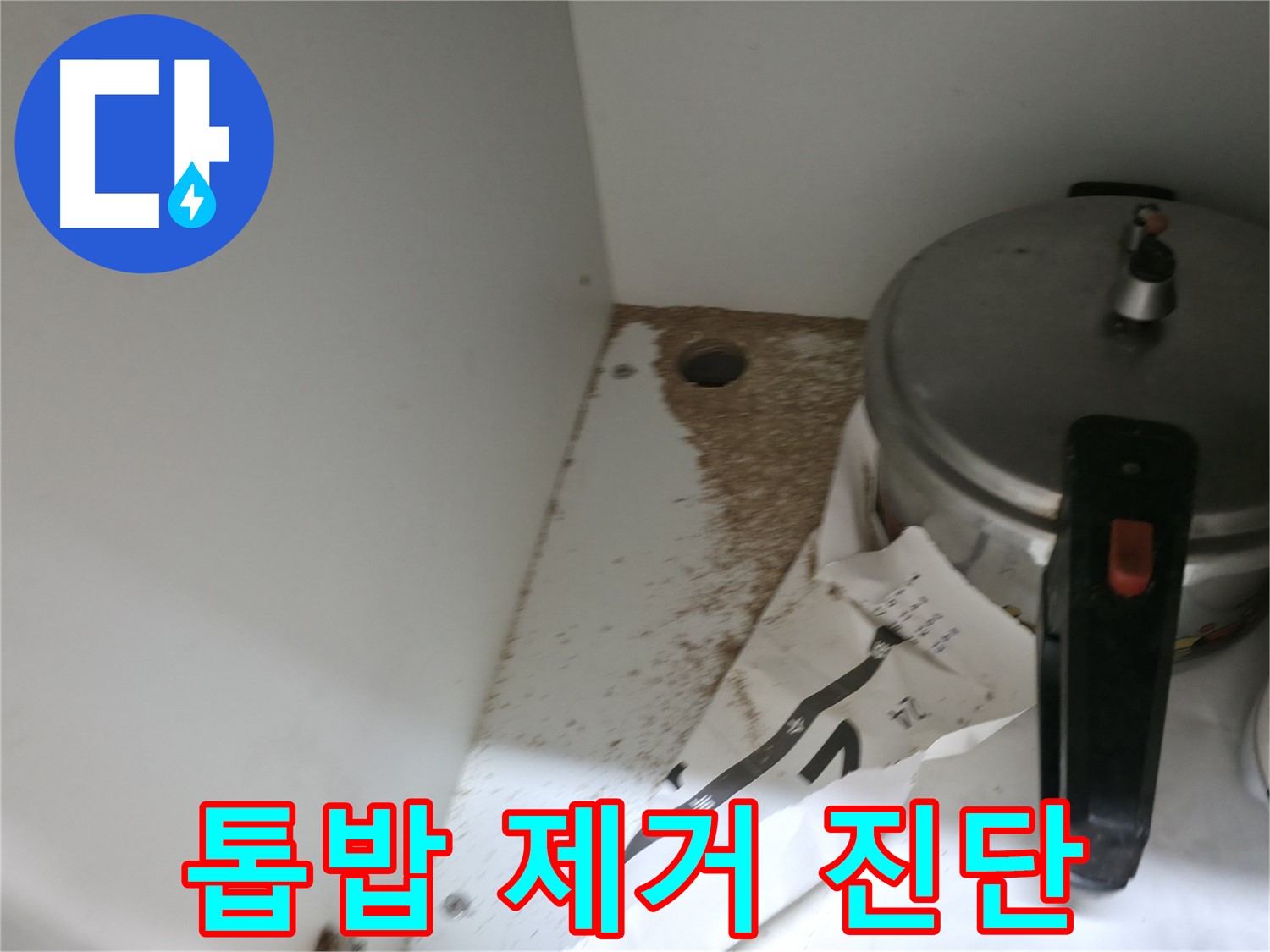 서초구 명달로4길 싱크대 누수 - 톱밥 제거 후 꼼꼼한 누수 원인 진단