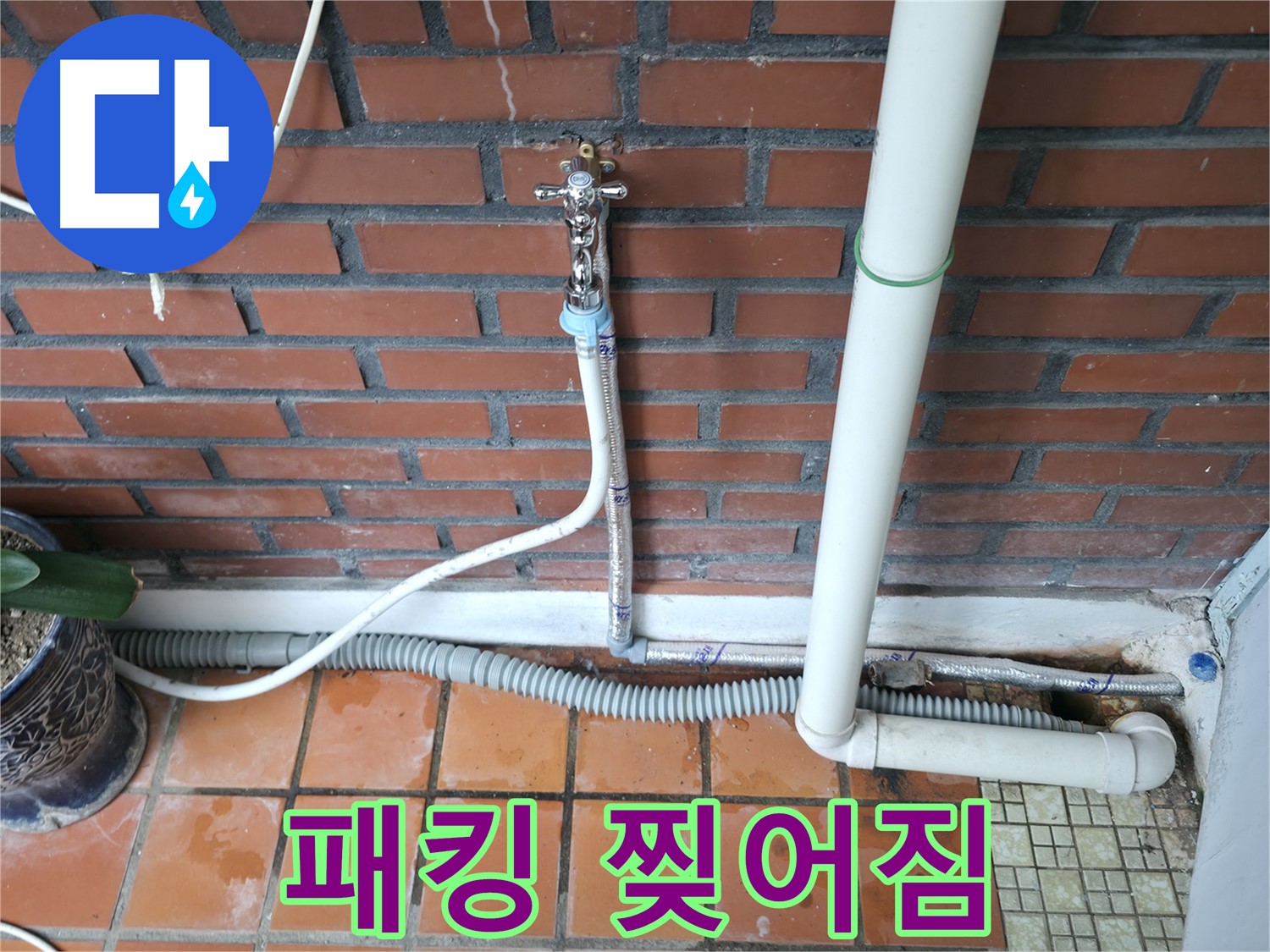 서초구 서초2동 - 배수 호스 연결 부위 고무 패킹 찢어짐 - 패킹 교체