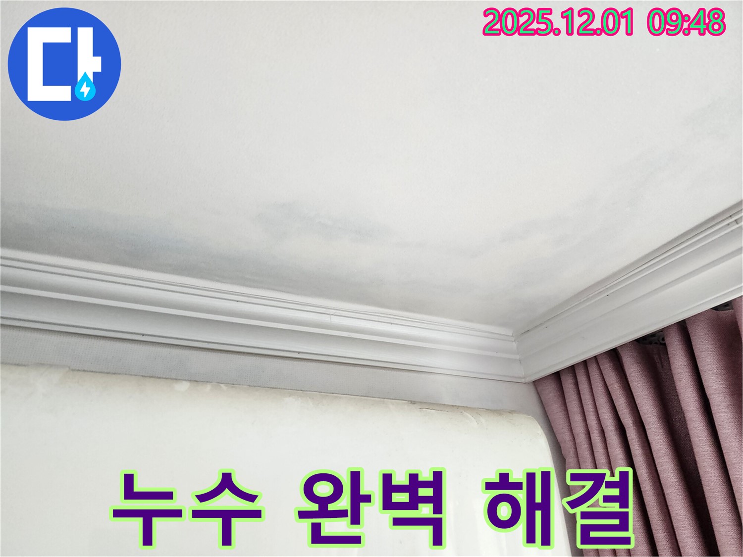 성남 누수 전문가 - 선경상대원2차 아파트 천장 누수, 완벽한 진단과 맞춤 시공