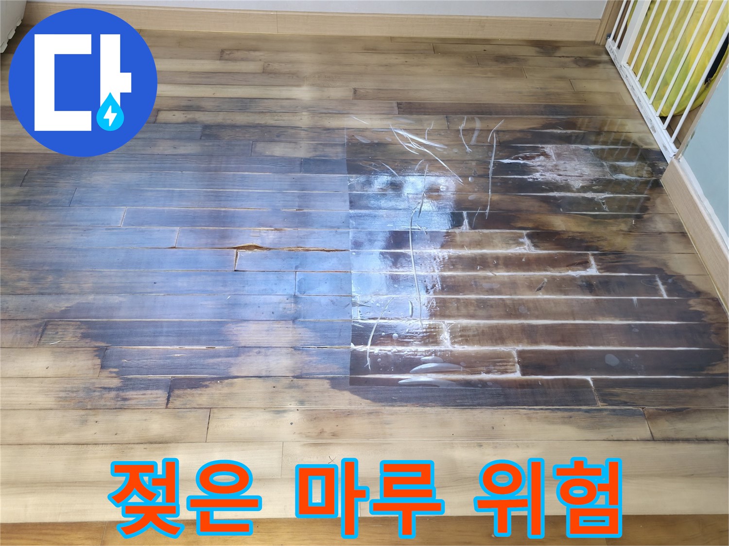 젖은 마루를 방치하면 더 큰 피해로 이어질 수 있습니다 - 부천 상동 라일락마을 2315동 누수 사례를 통해 누수의 위험성을 알려드립니다.