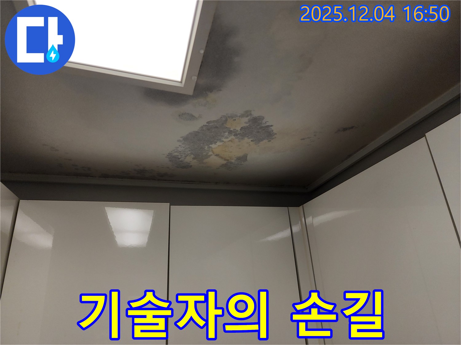 천장 누수 - 기술자 - 숙련된 기술자의 꼼꼼한 작업 모습입니다.