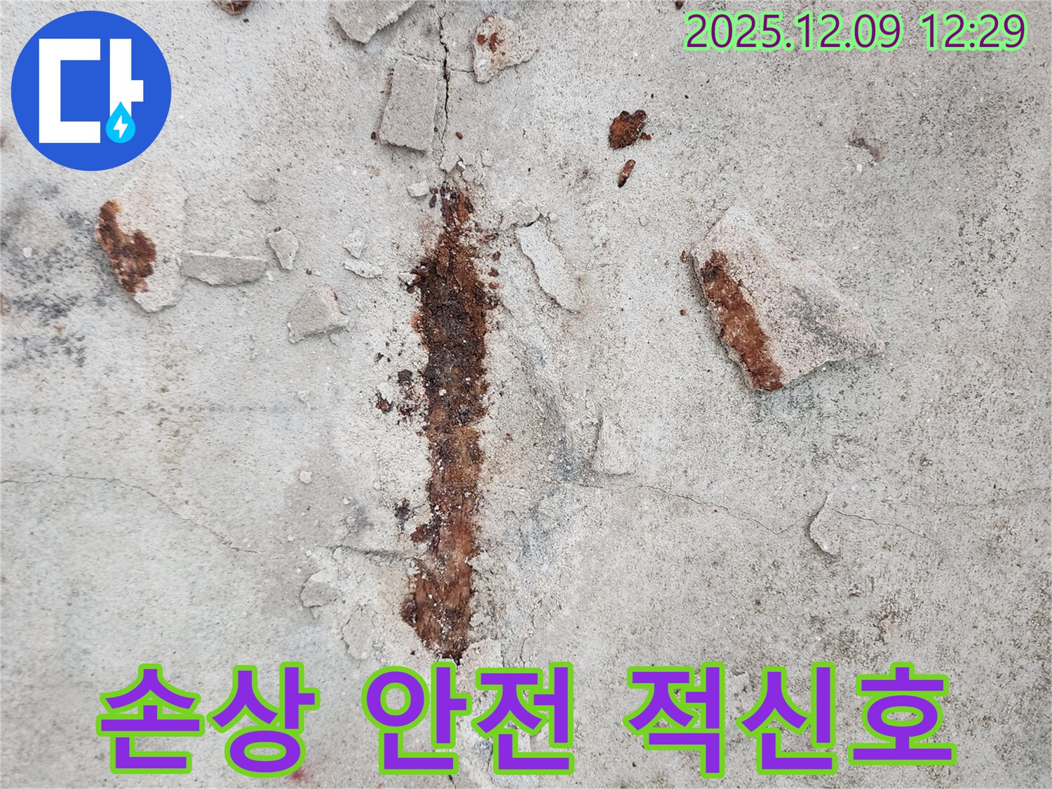 콘크리트 손상 - 철근 부식으로 인한 건물 안전 적신호