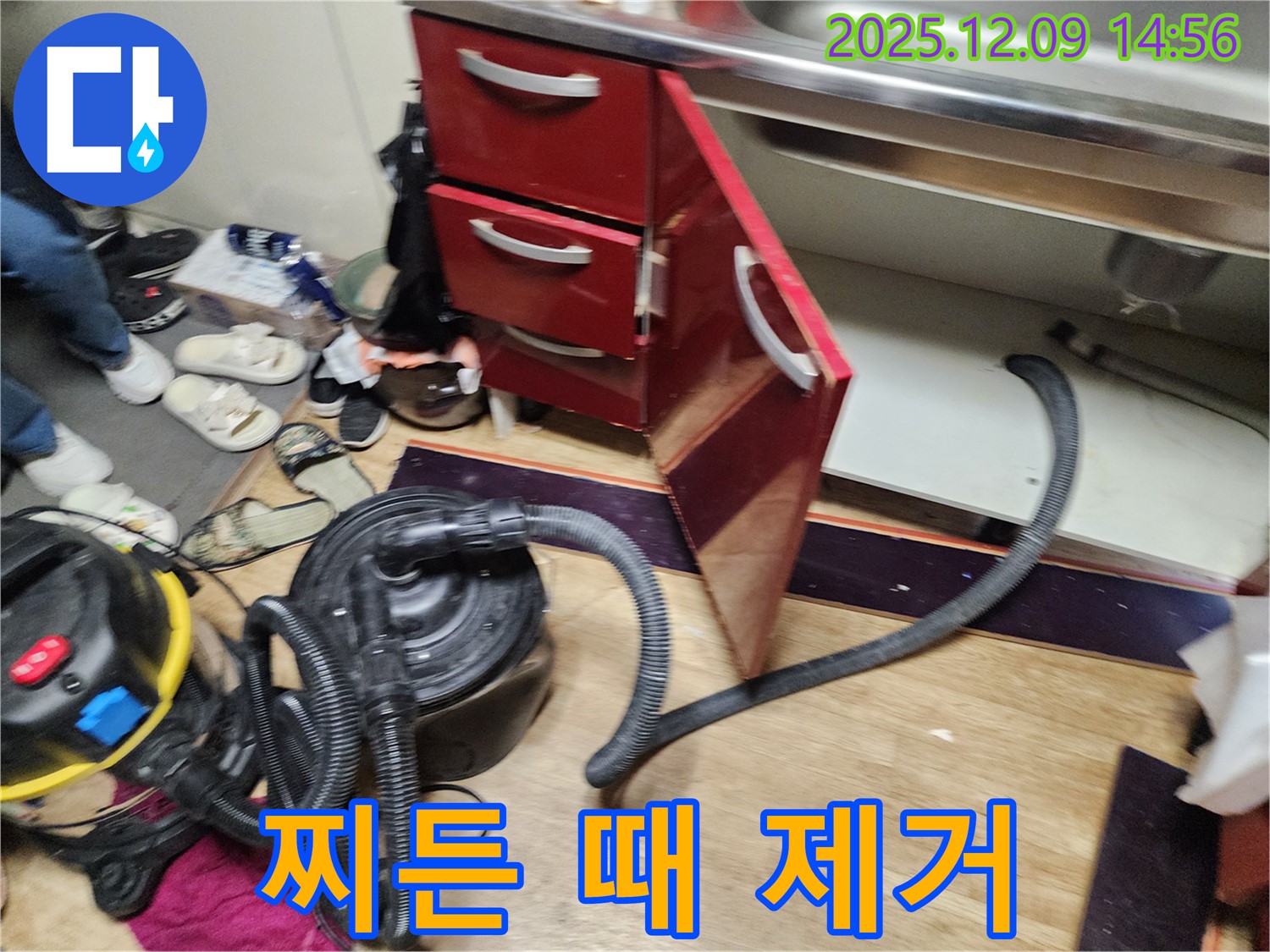 싱크대 하부 - 찌든 때 싹 없애고 살균 소독까지!