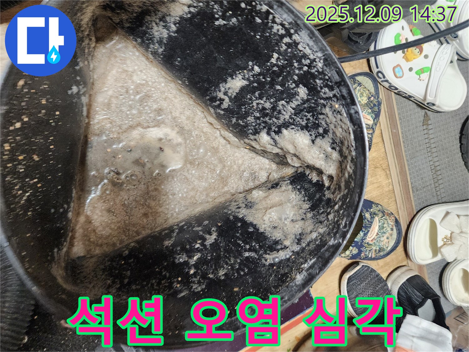영중면 금주리 누수 현장 - 석션 작업 후 오염된 물 상태 공개 - 얼마나 심각할까요?