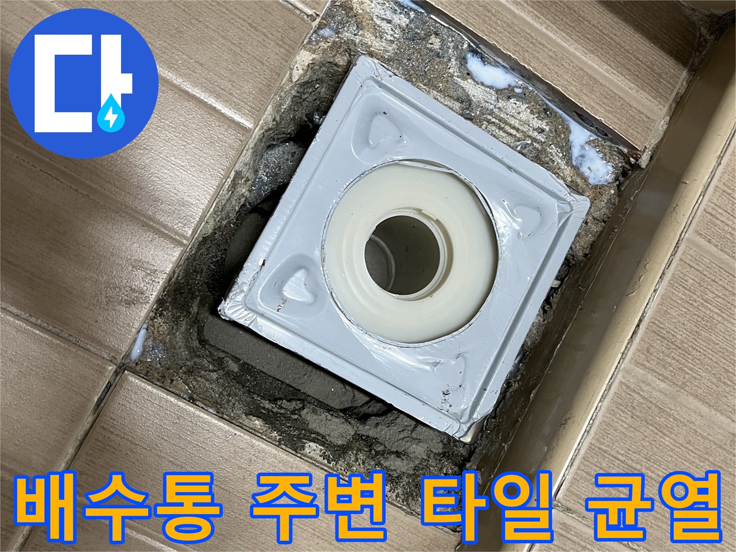 하수구-배수트랩-주변-타일-틈새-누수-징후