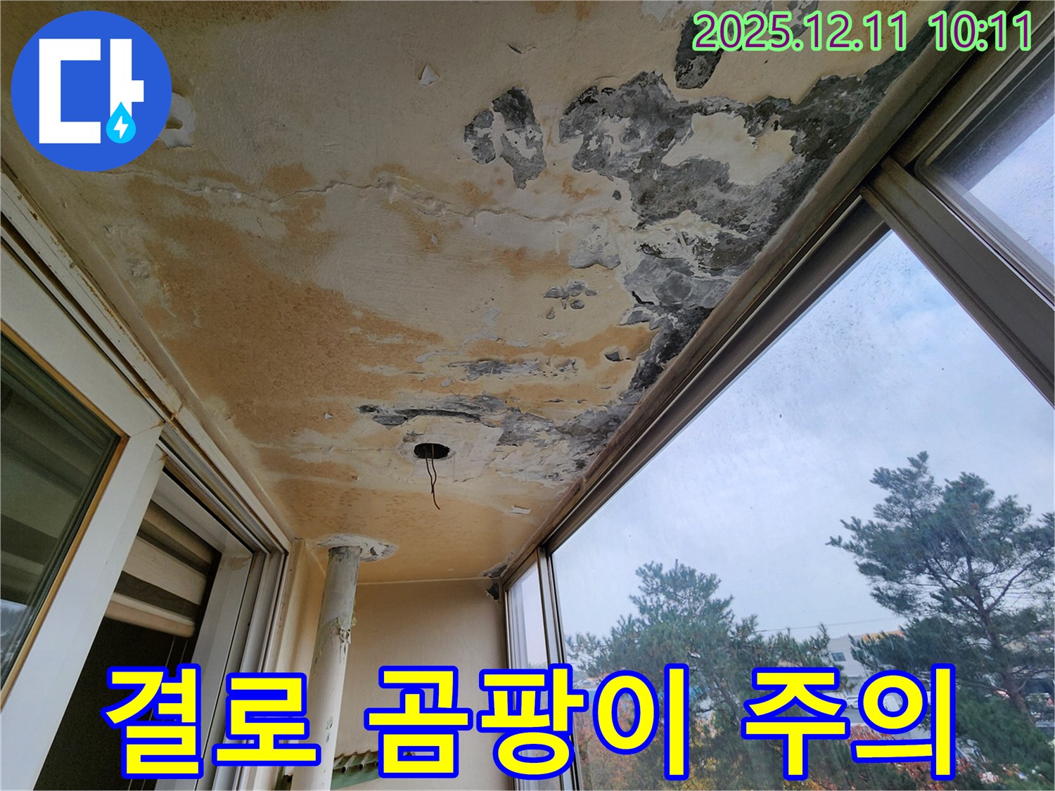 결로 - 곰팡이 - 습기 주의 필요