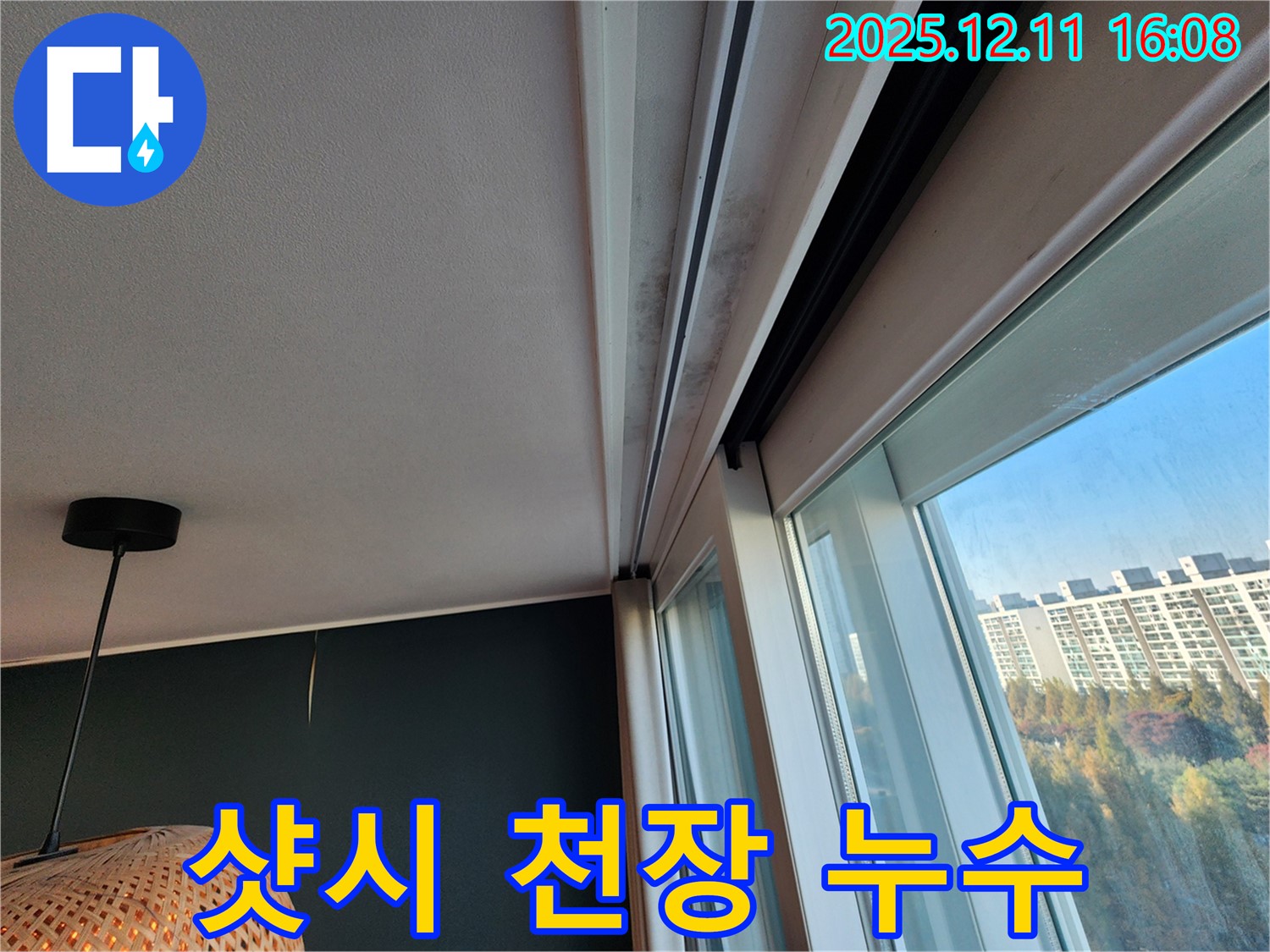 샷시 천장 누수 - 곰팡이 해결 - 쾌적한 공간 - 포천 영중면