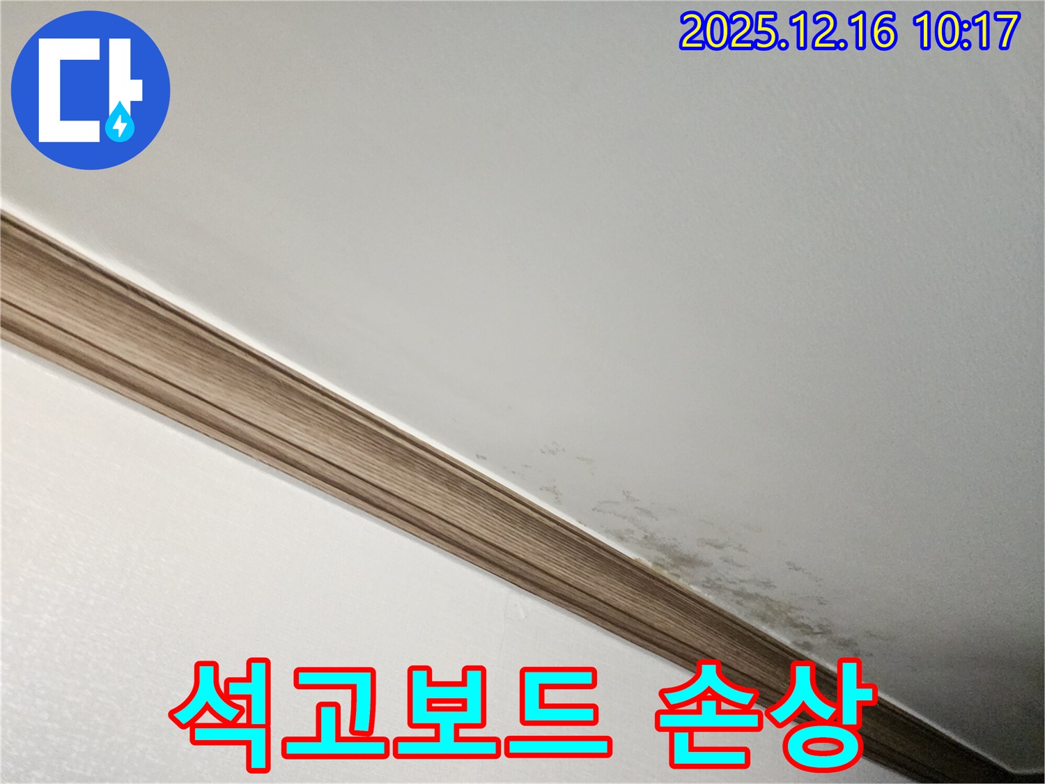포천시 영북면 곰팡이 천장 - 누수, 천장 석고보드 손상?!