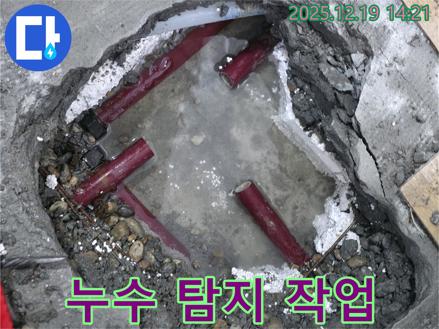 서대문구 창천동 연세힐하우스 누수 탐지 작업 - 누수 지점을 찾기 위해 꼼꼼하게 탐지하고 있습니다.