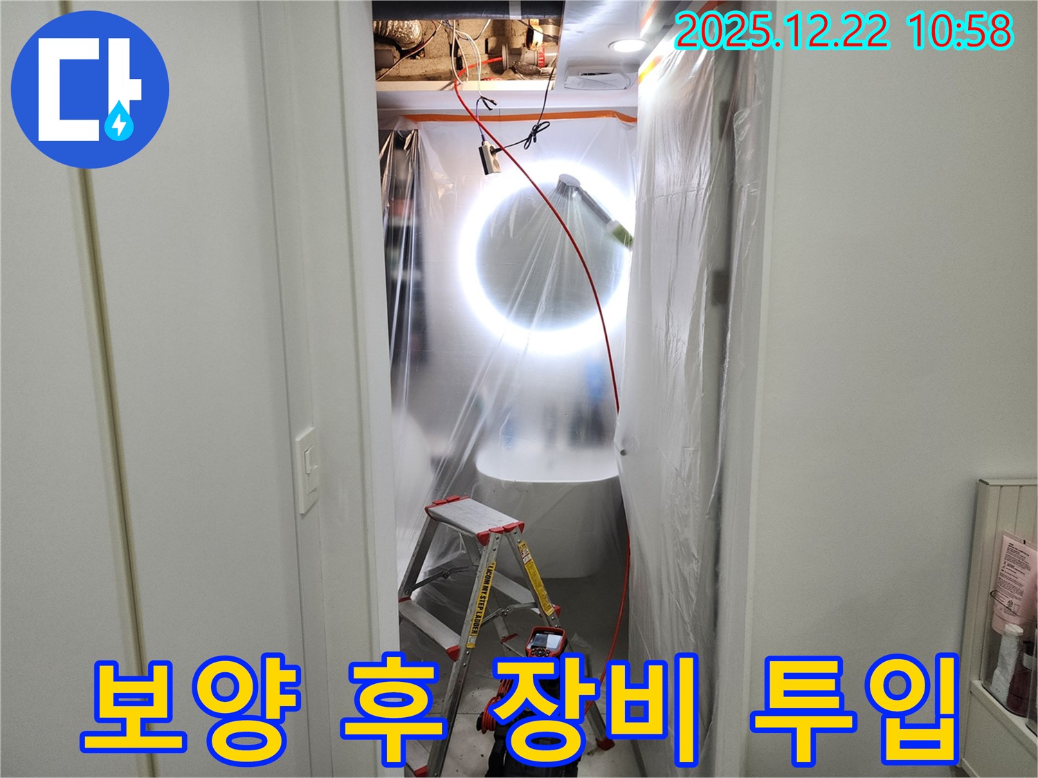 보양 작업 - 첨단 장비 투입 준비 완료!