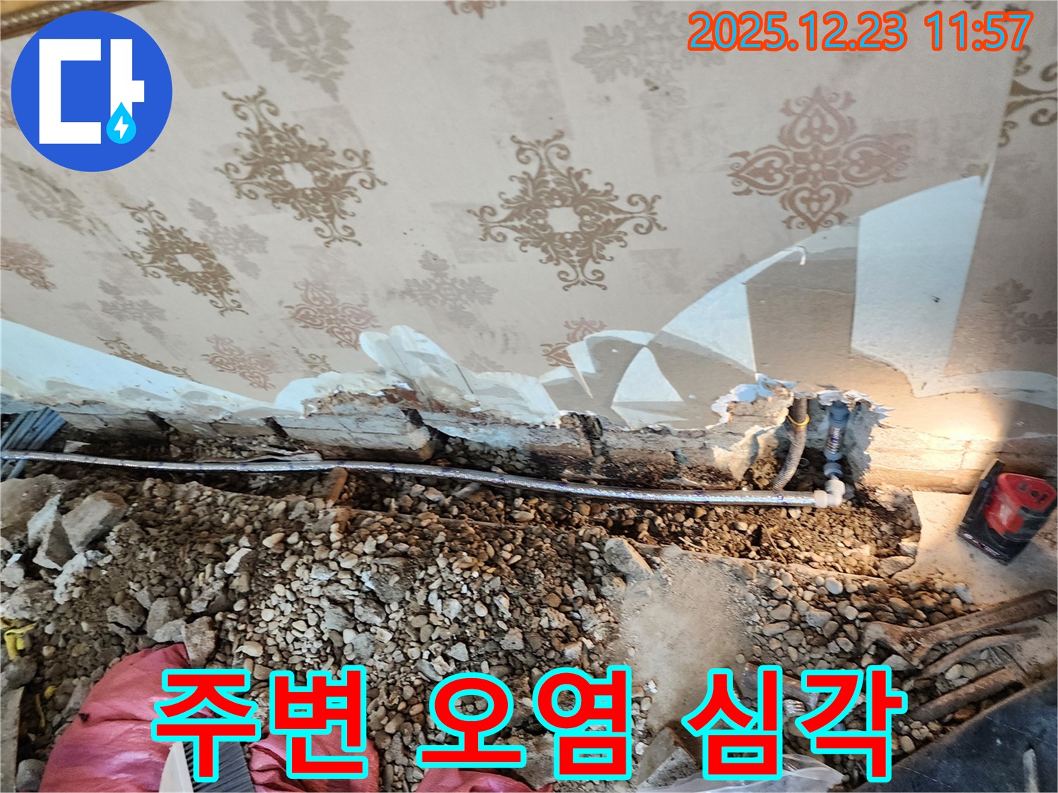 동두천 보산동 천장 누수 - 누수 지점 주변 오염, 곰팡이 발생