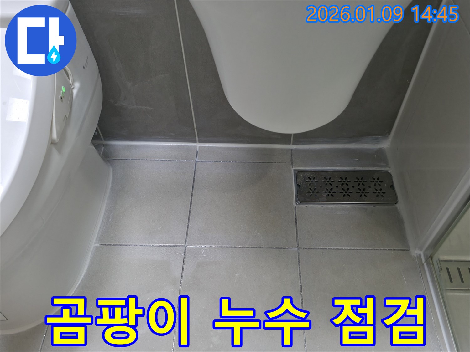 하남시 - 변기 주변 타일 곰팡이와 백시멘트 오염으로 인한 누수 가능성 점검