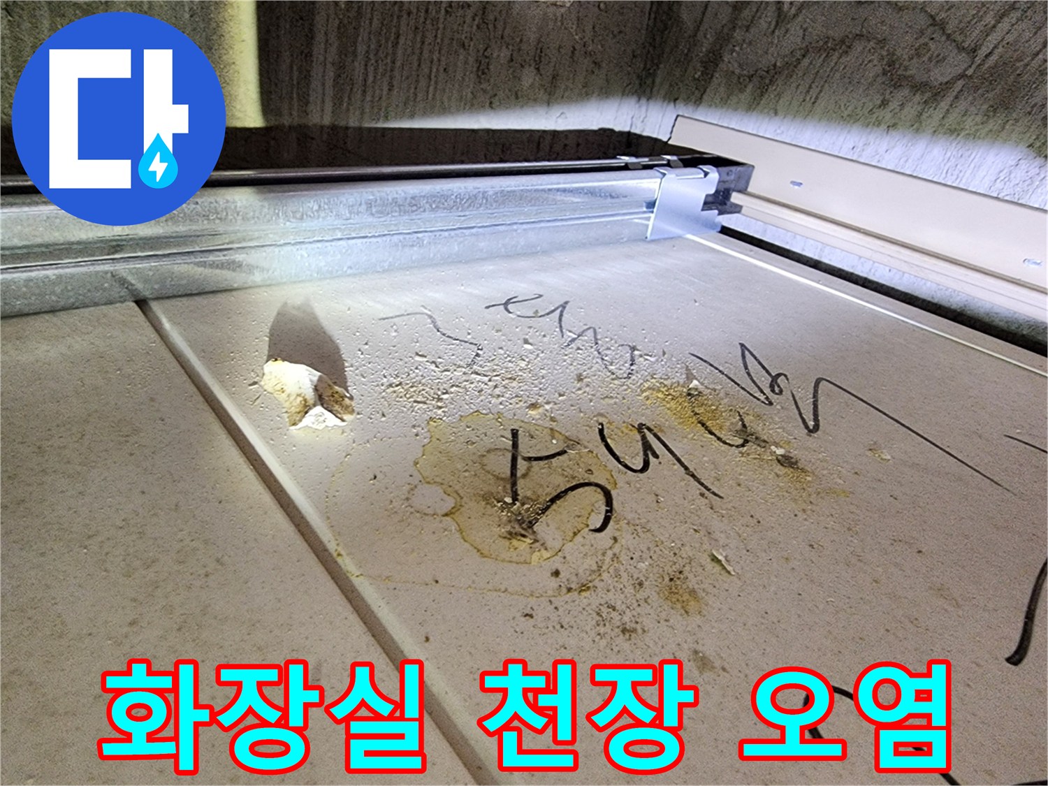화장실-천장재-표면의-오물-및-얼룩-상태