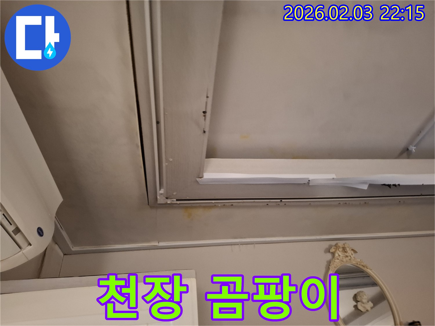 화성시 지산동 천장 누수 - 곰팡이 발생