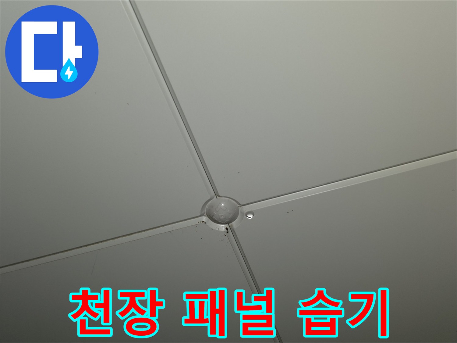 천장-판넬-틈새-물방울-맺힘-상태
